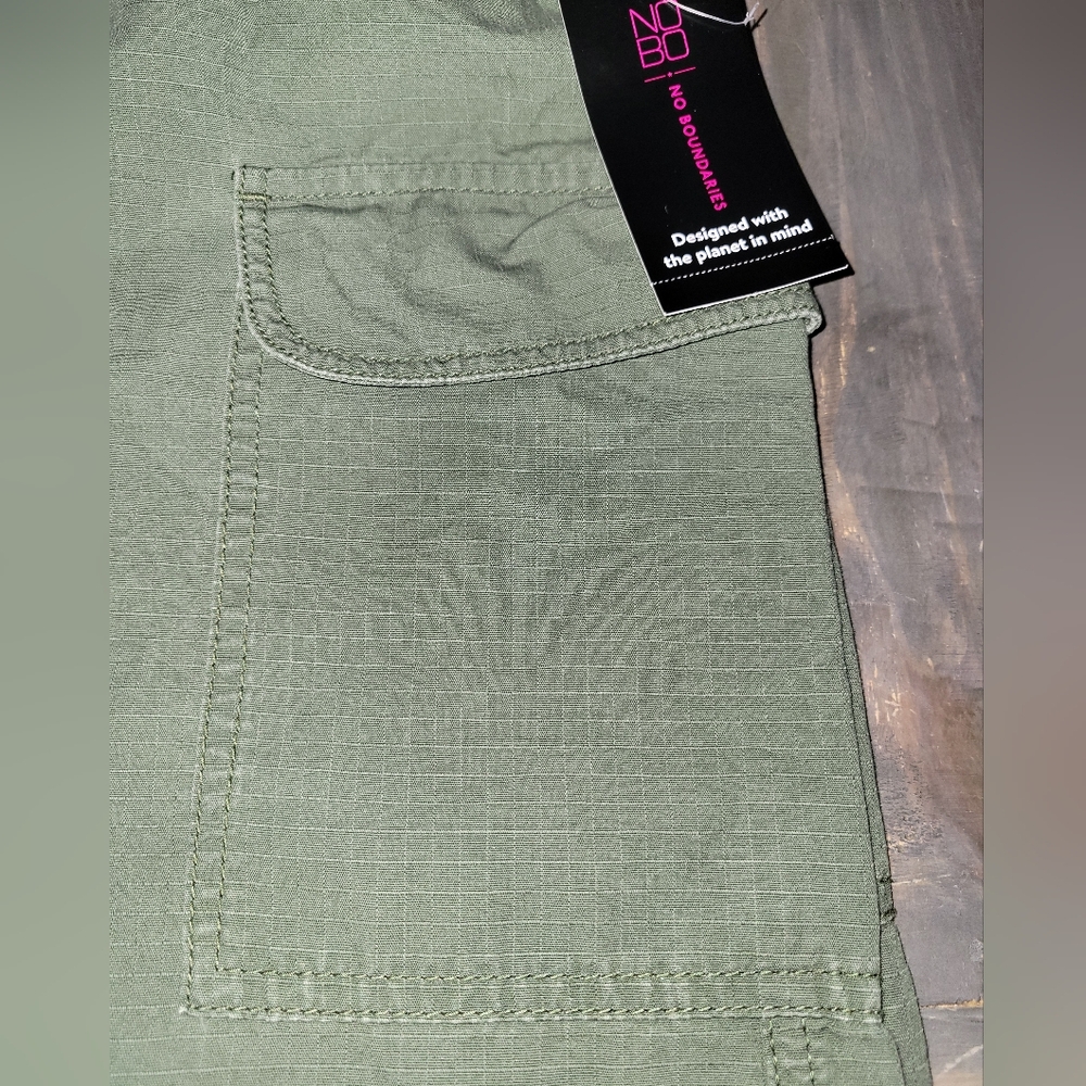 No Boundaries Green Drawstring Cargo Skirt NWT - Picture 3 of 5